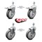 Service Caster 5 Inch Thermoplastic Rubber Swivel 12mm Stem Caster Total Lock Brake, 2PK SCC-TSTTL20S514-TPRB-M1215-2-S-2 - alternate 4